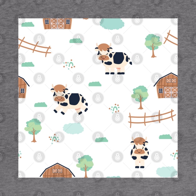 Farm cute animals pattern by essskina